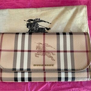Burberry classic tartan haymarket wallet